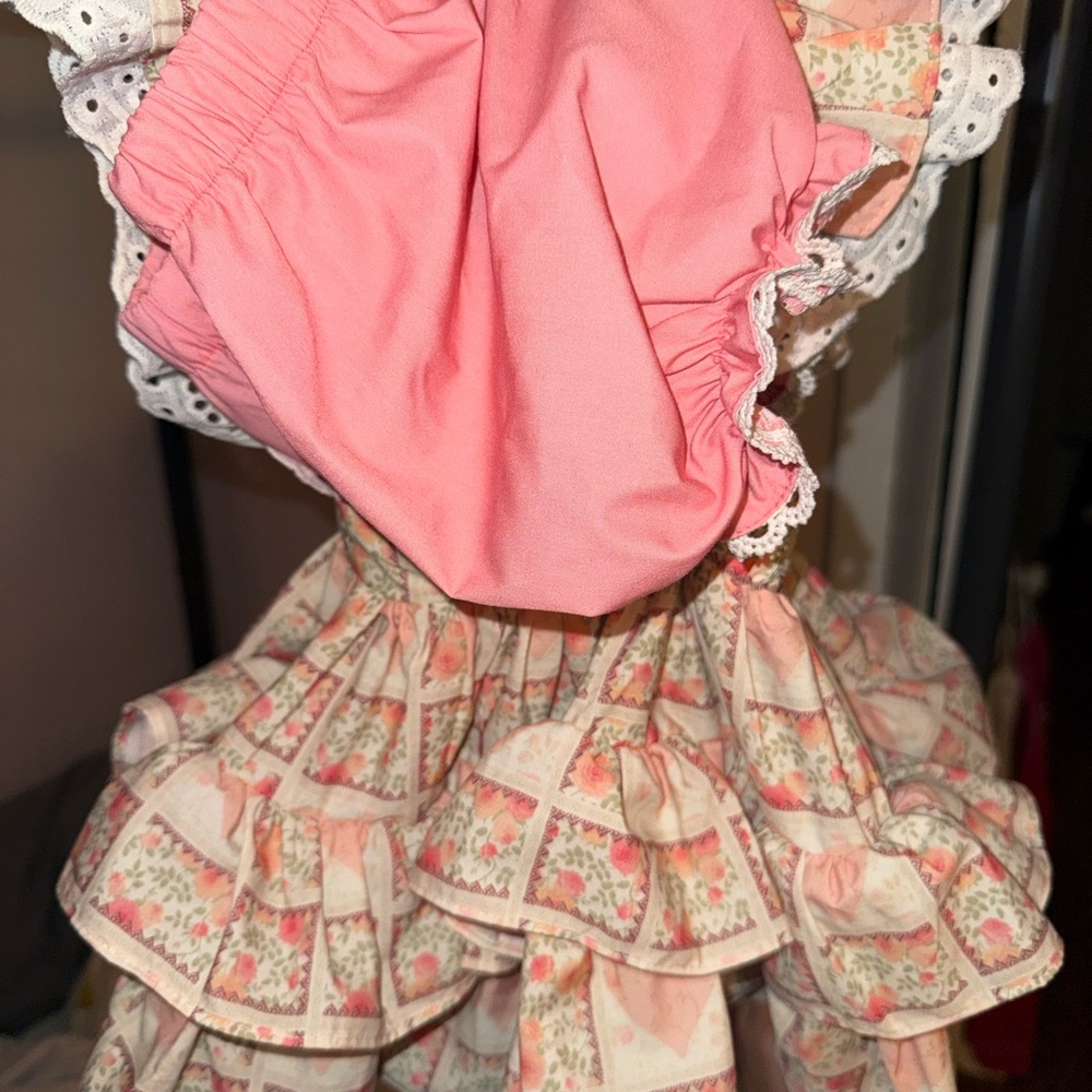 Pink Heart Ruffle Kids Dress - Picture 4 of 5